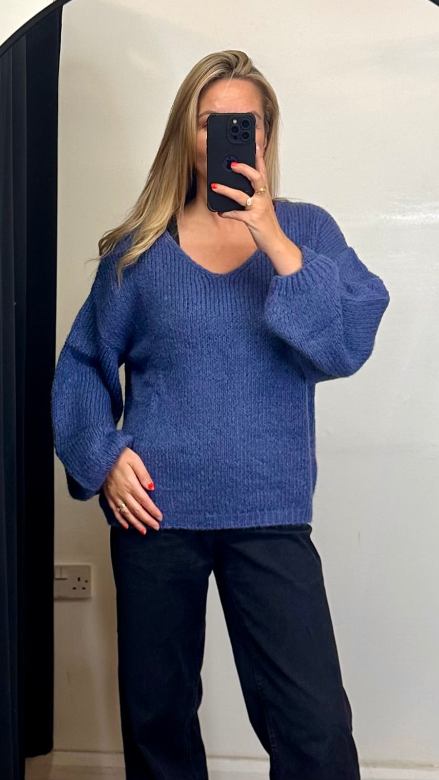 Blue Chunky Knit