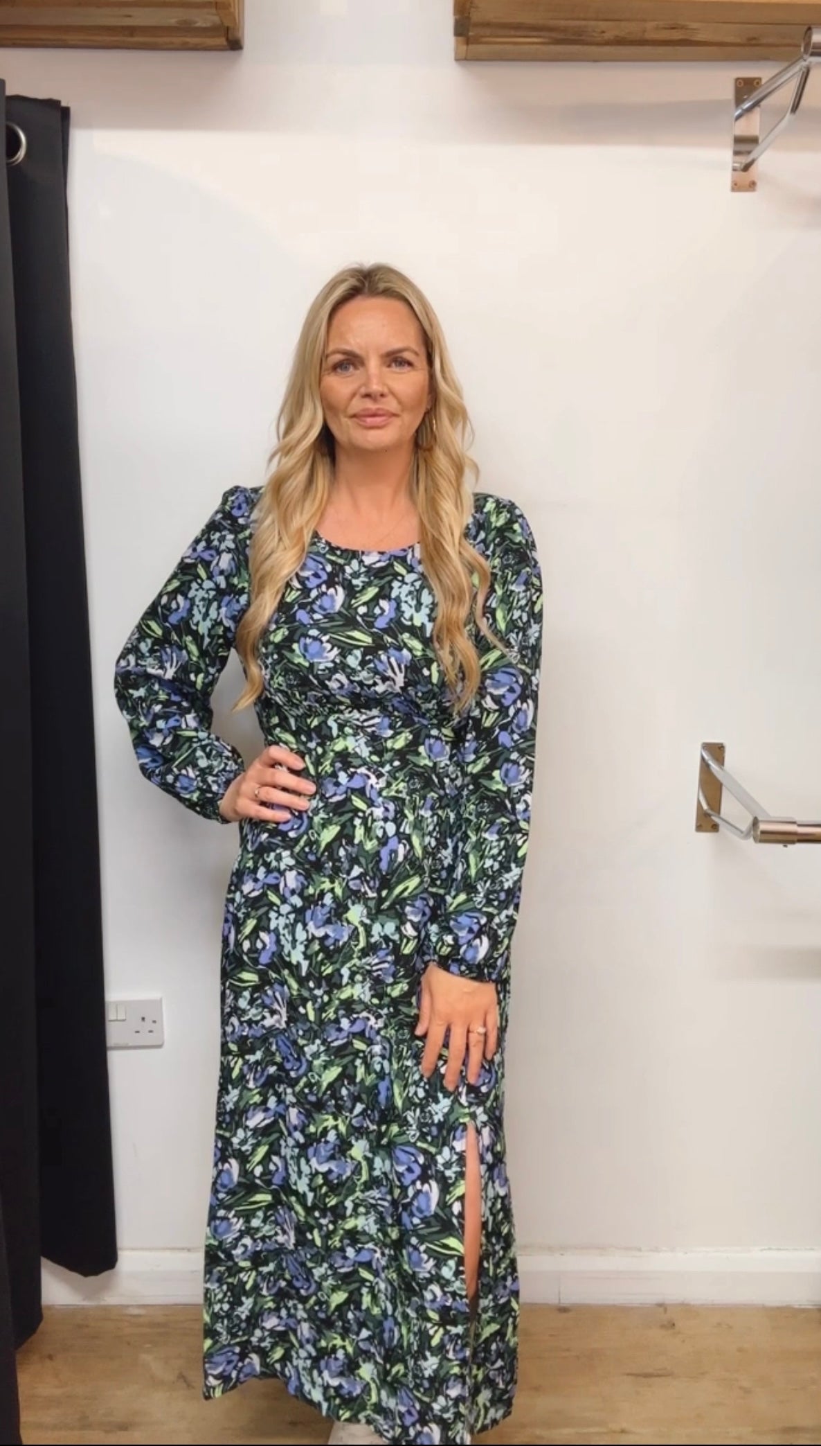 Floral print midi dress