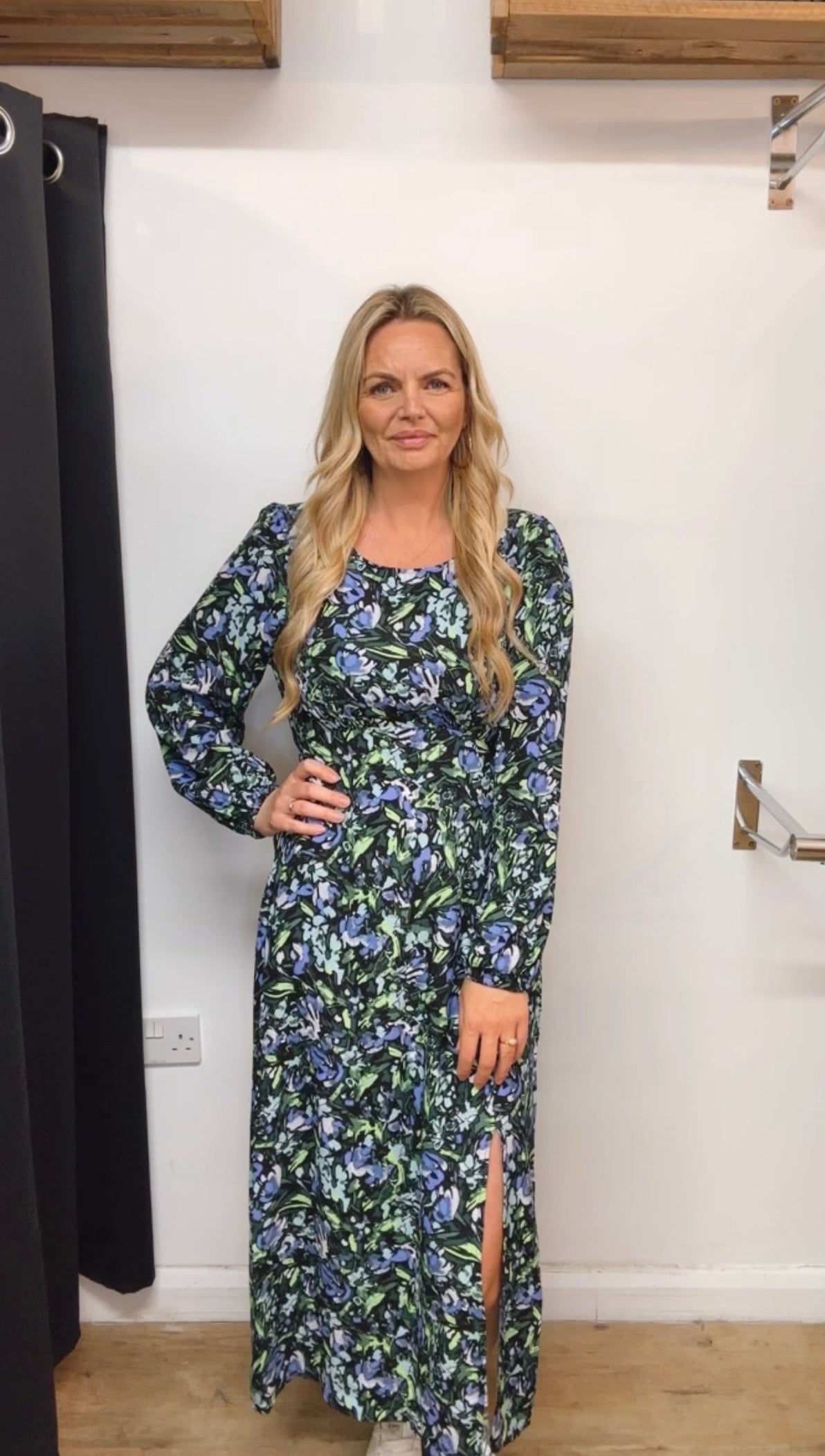 Floral print midi dress