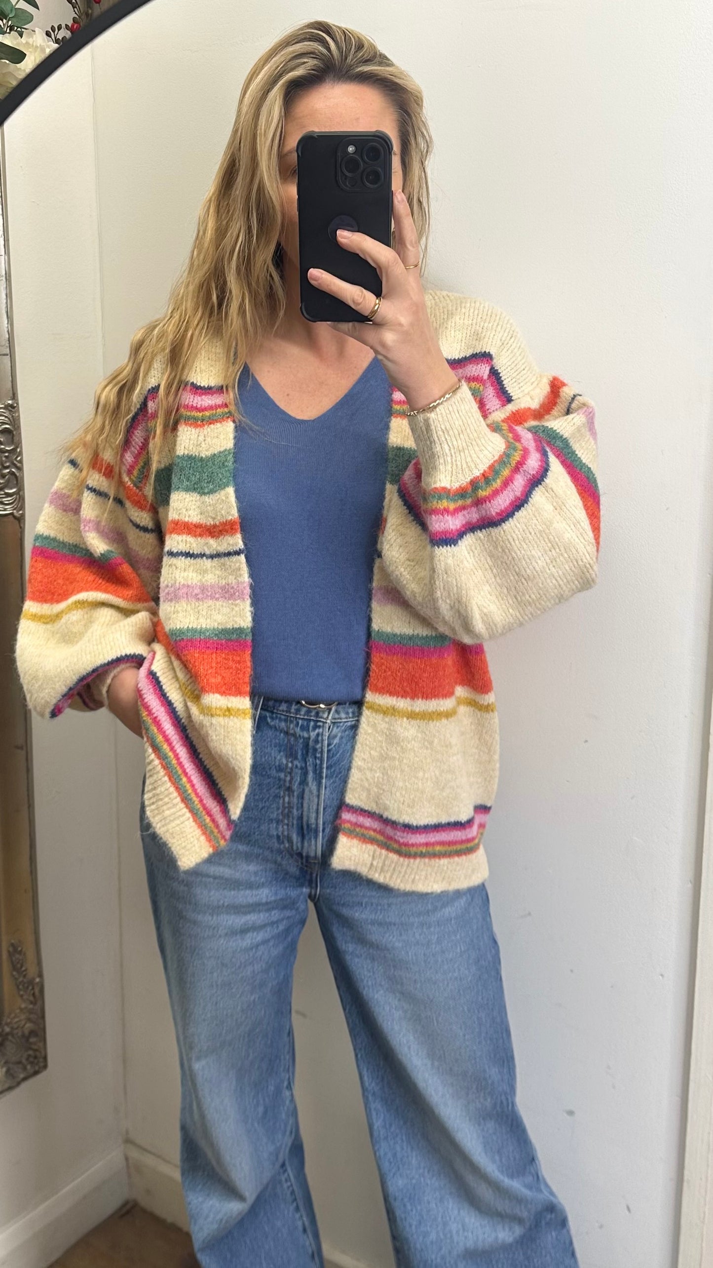 Multicoloured Stripe Cardigan