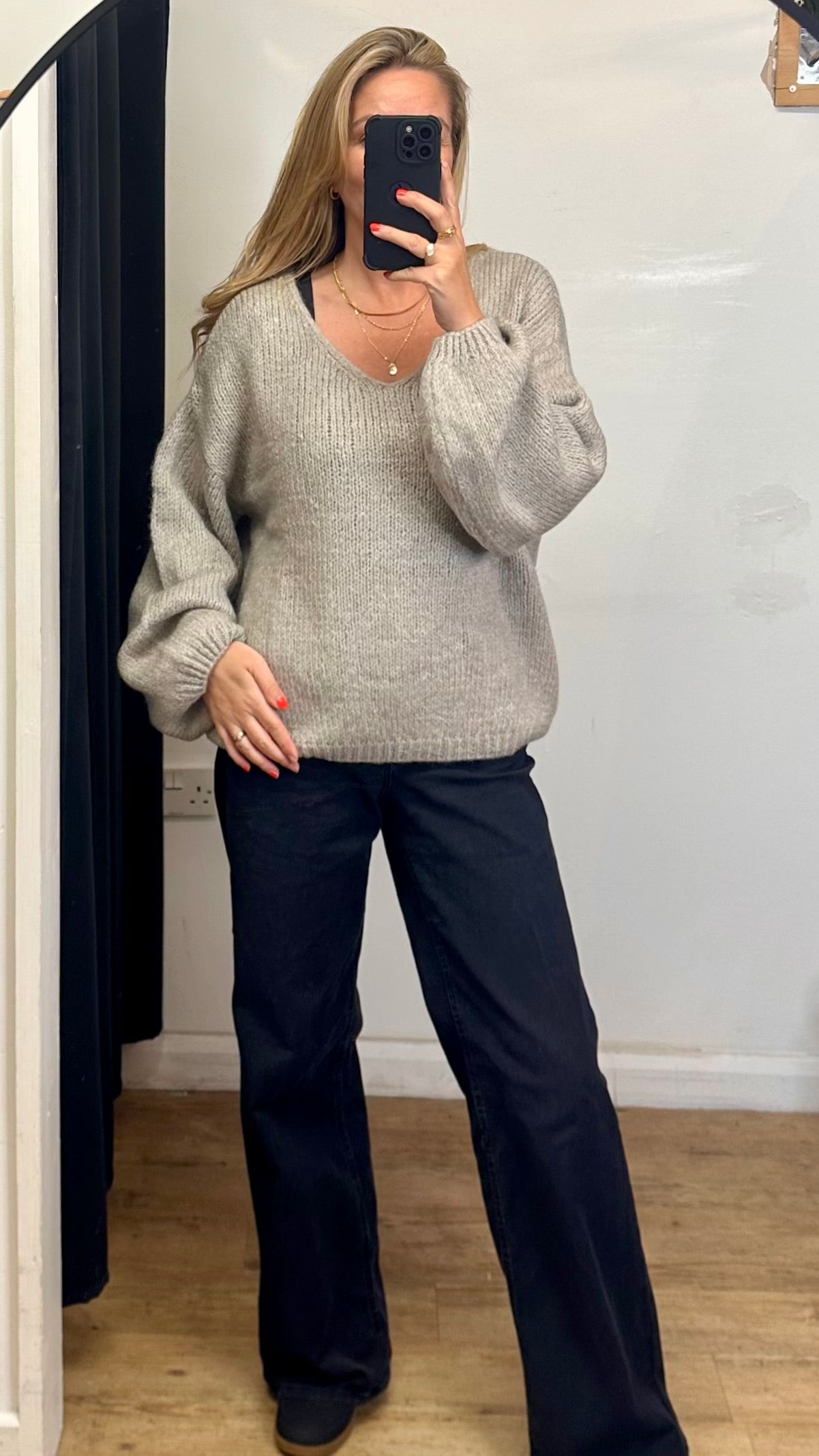 Grey Chunky Knit