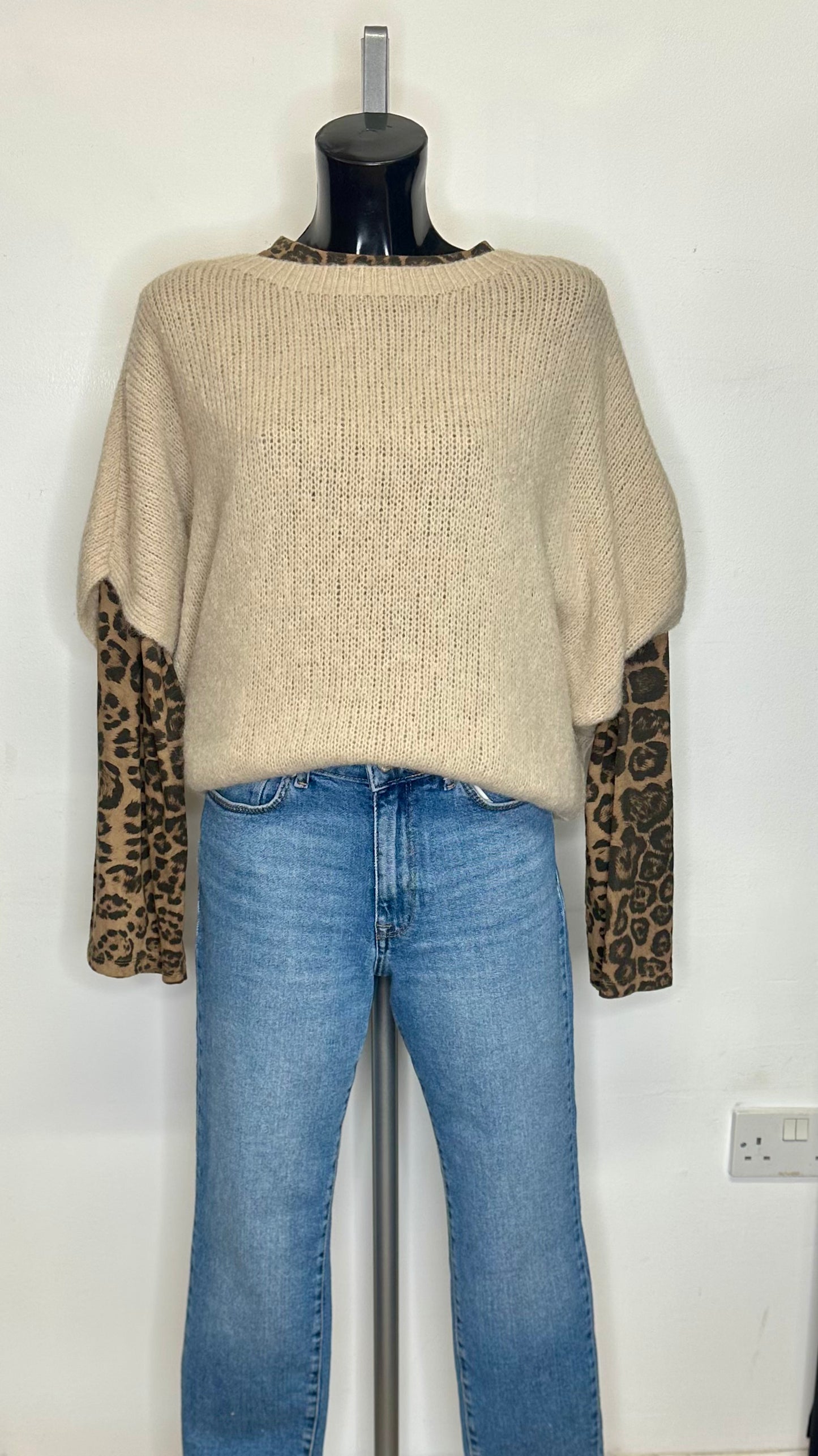 Short sleeve Knit - Cream