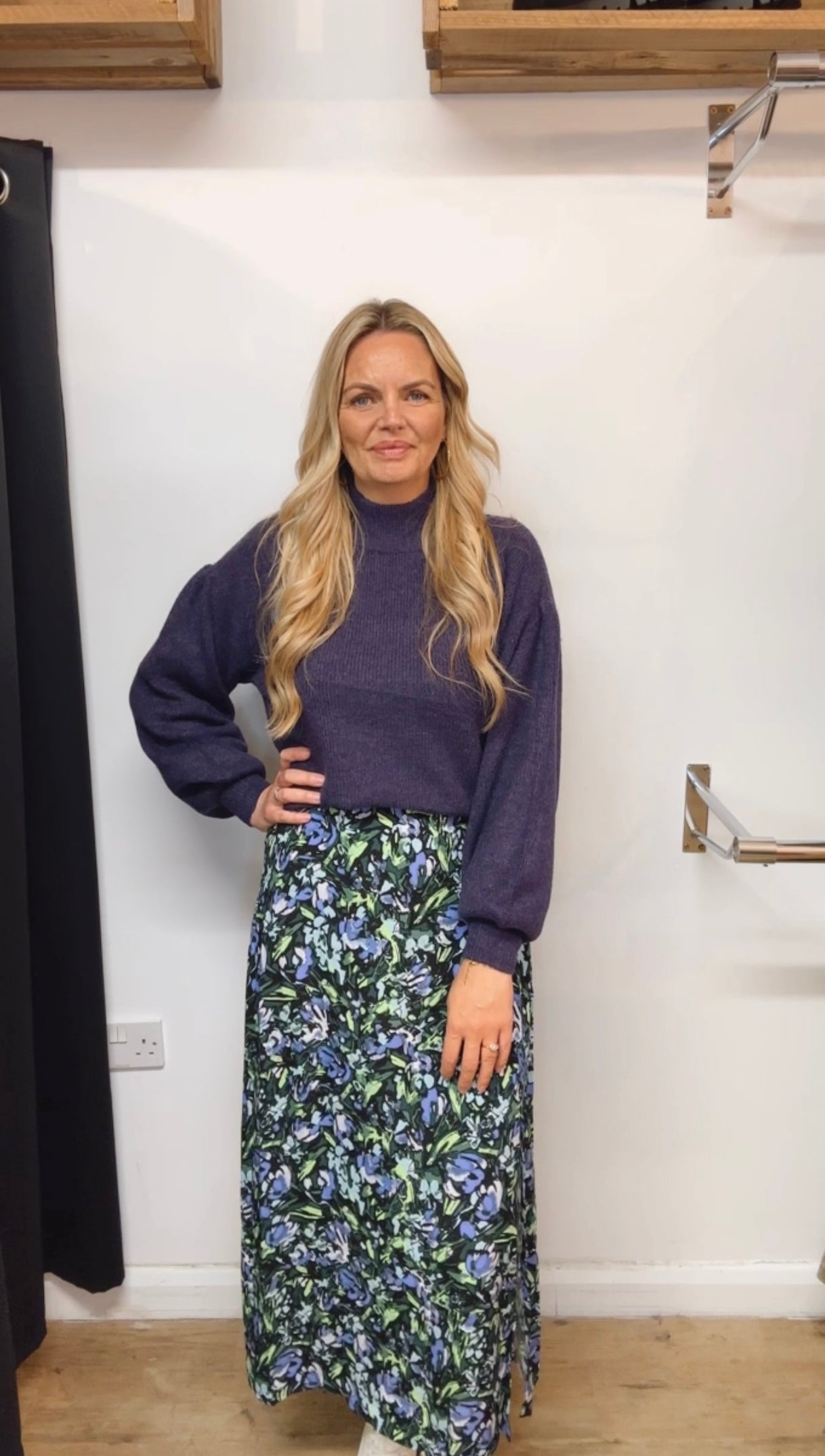 Floral print midi dress