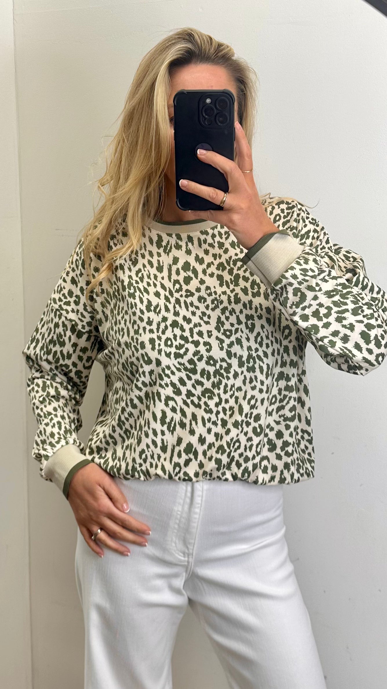 Khaki Animal Print Jumper