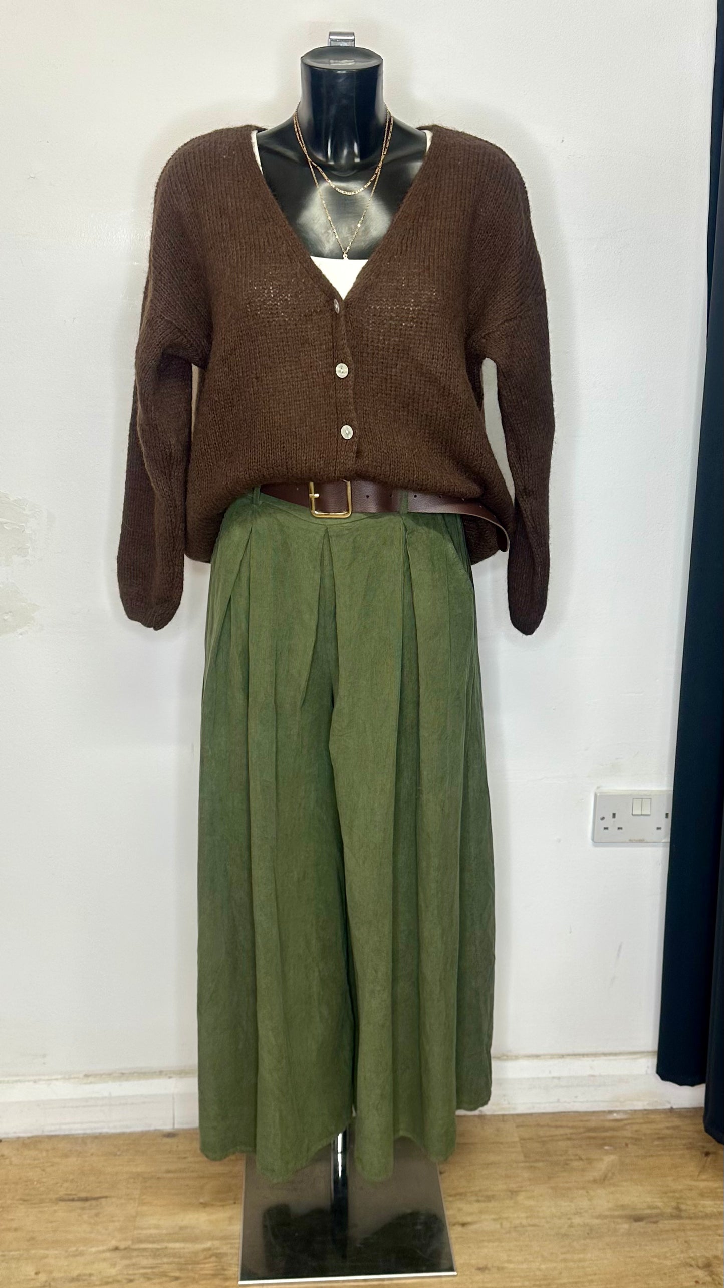 Mohair Cardigan - Brown Colour