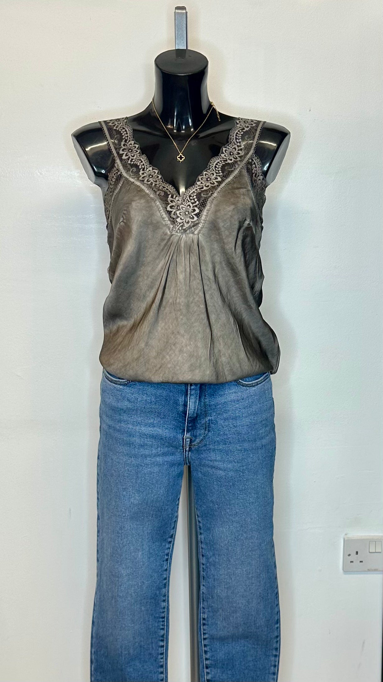 Lace Detail Camisole - Mocha Colour