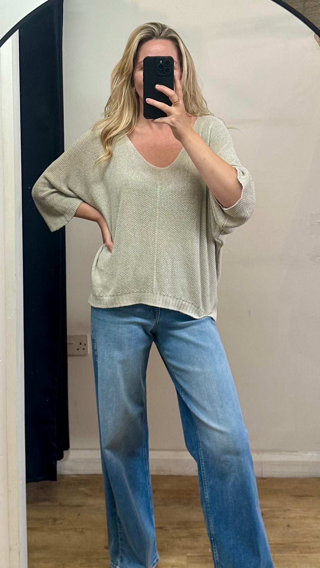 Metallic jumper - Beige colour