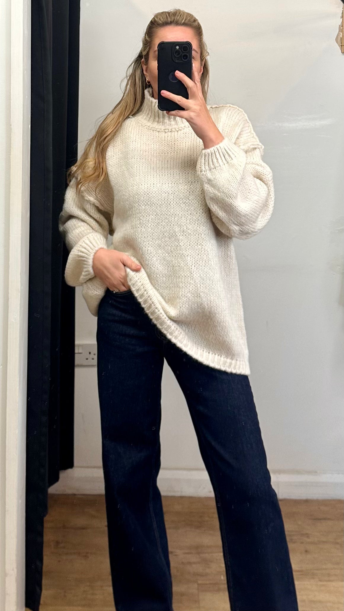 Cream chunky knit jumper