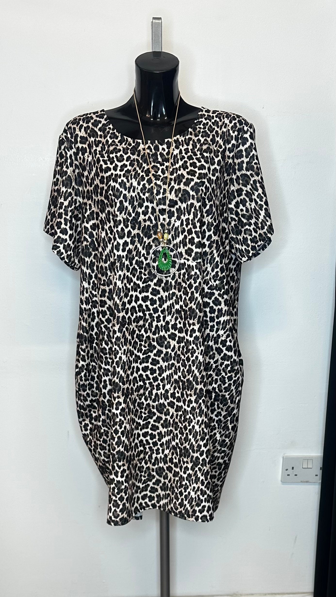 Animal Print Necklace Dress