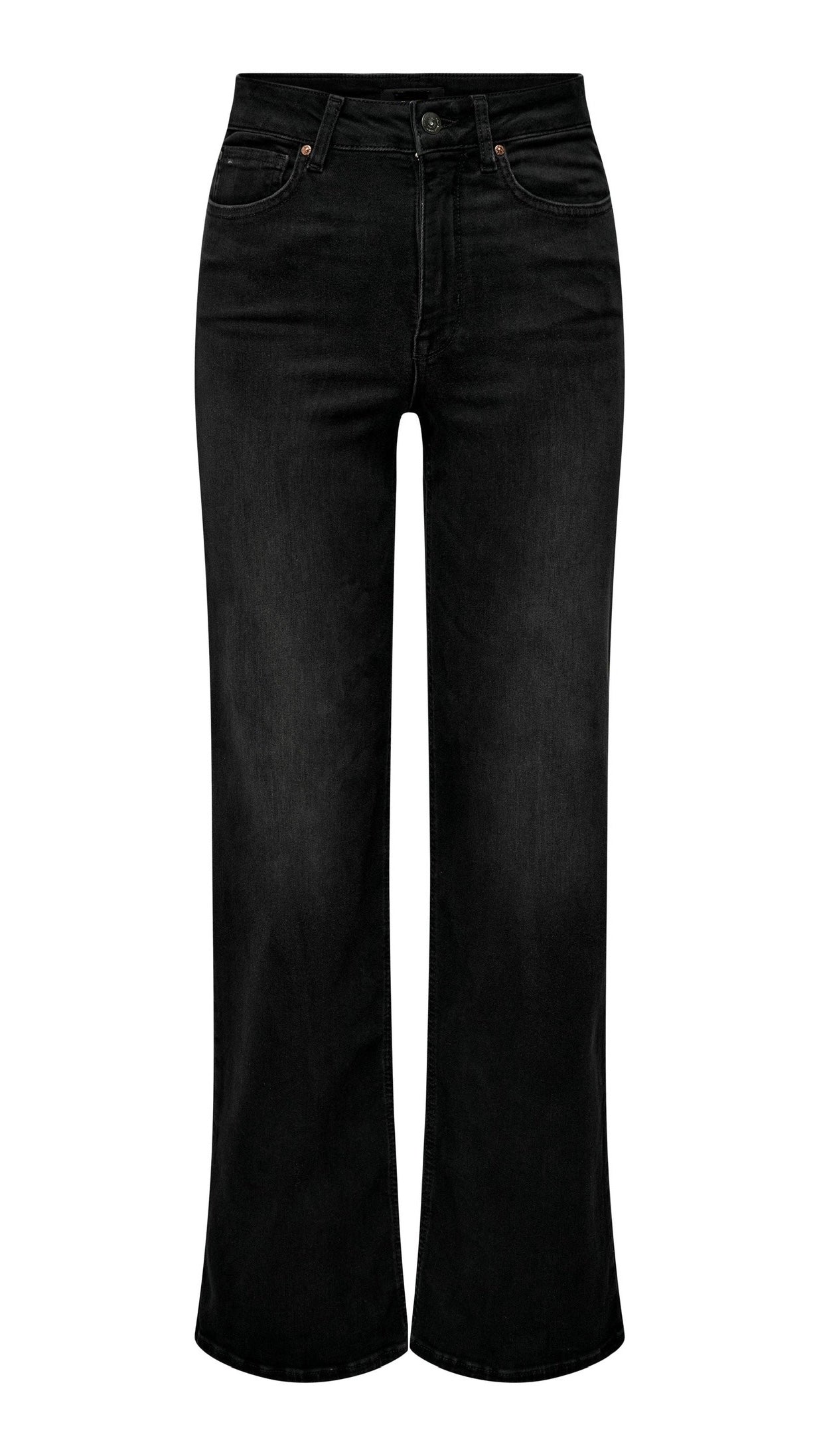 Black High Waisted Wide Leg Jeans