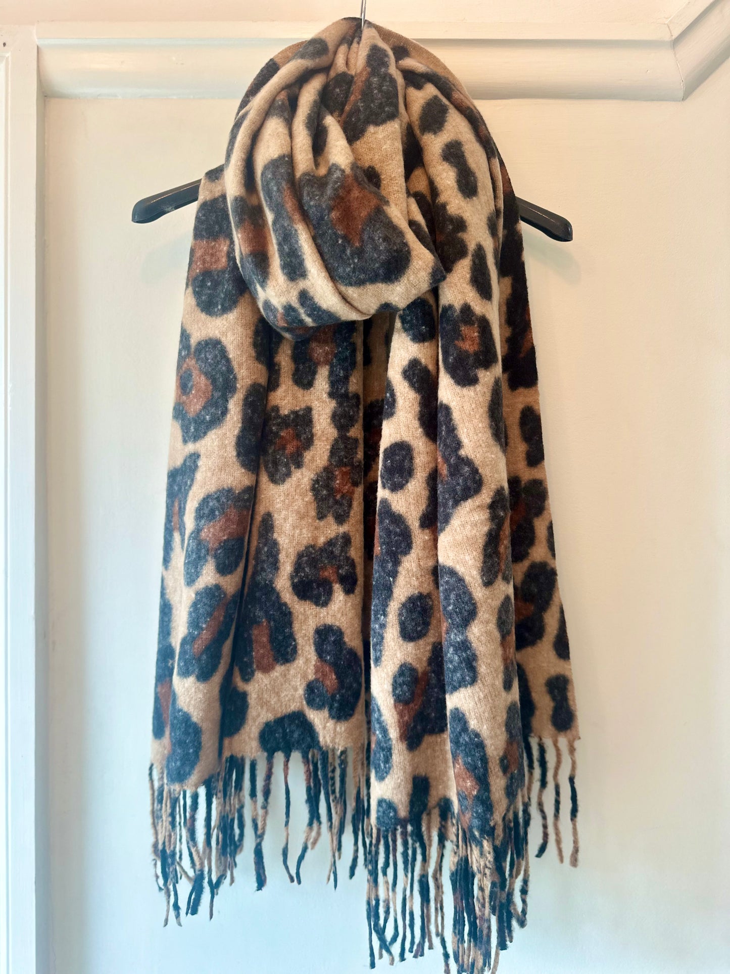 Brown Animal Print Scarf