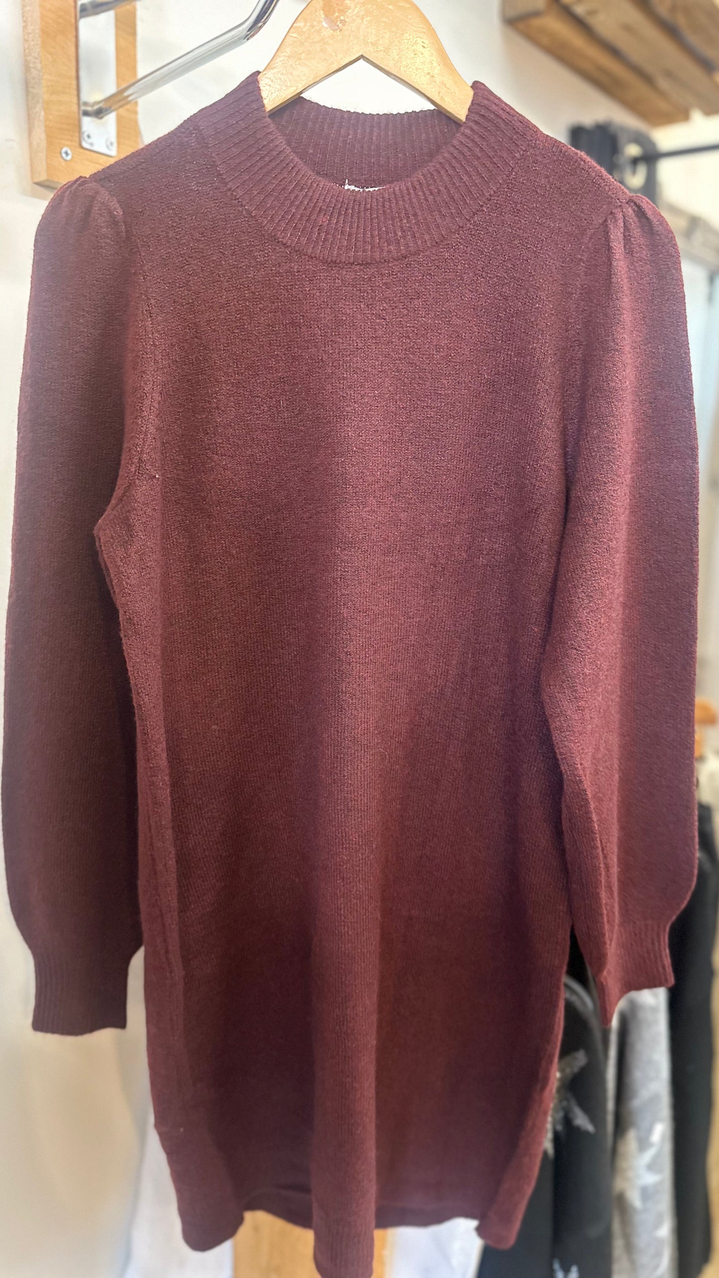 Jumper Dress - Burgundy Colour