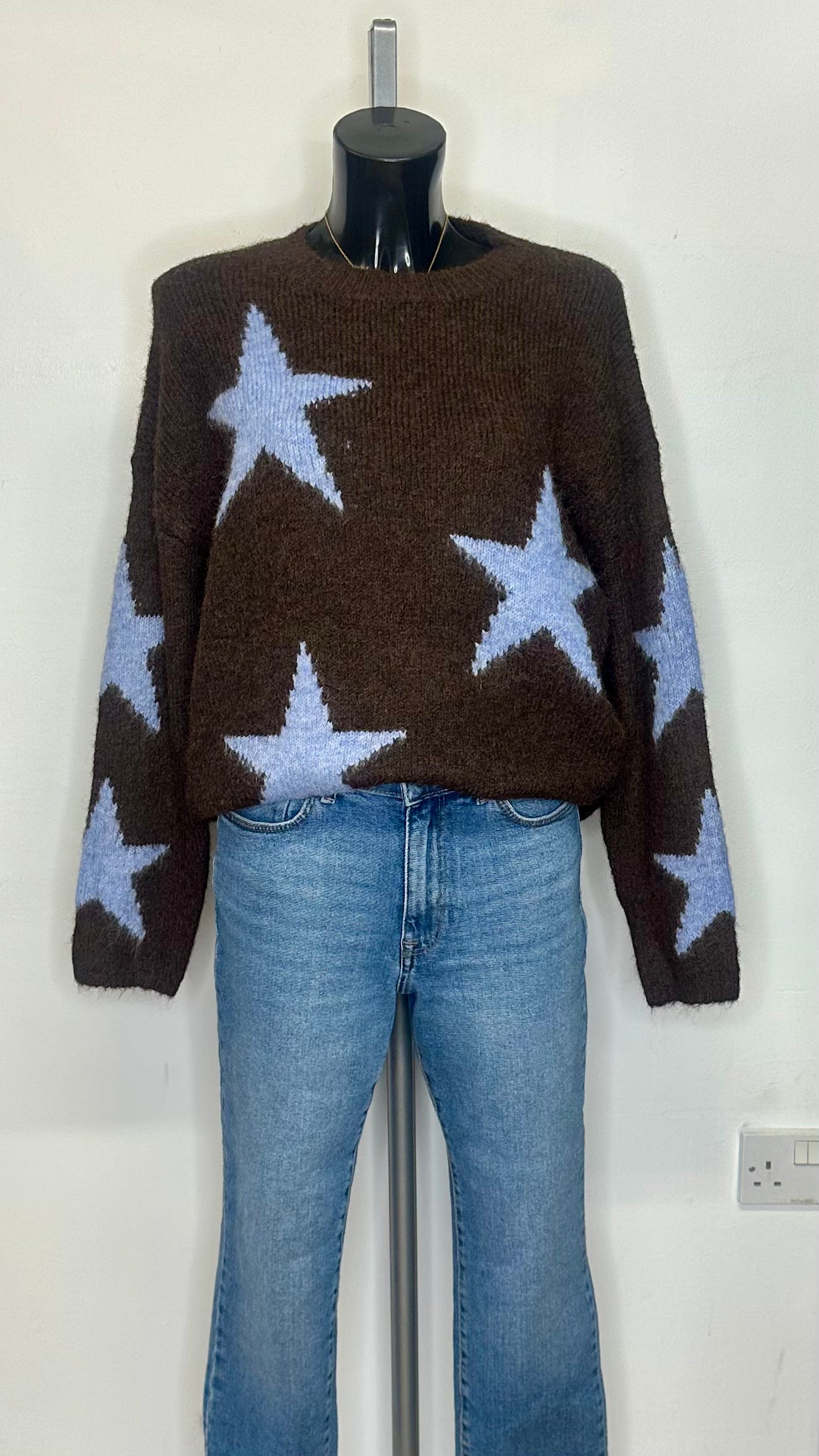 Star Knit - Brown / Blue
