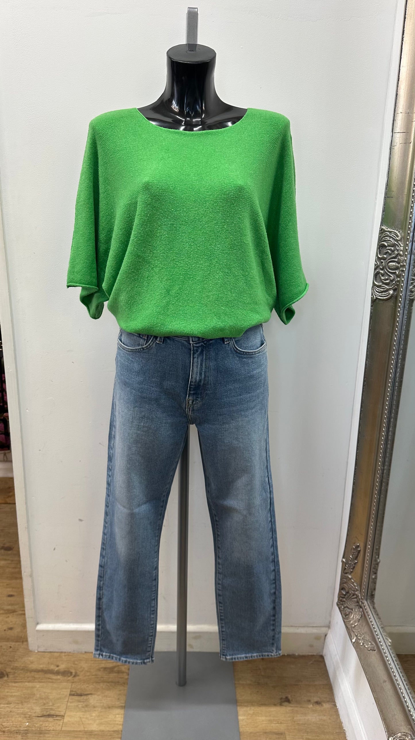 Green short sleeved jumper