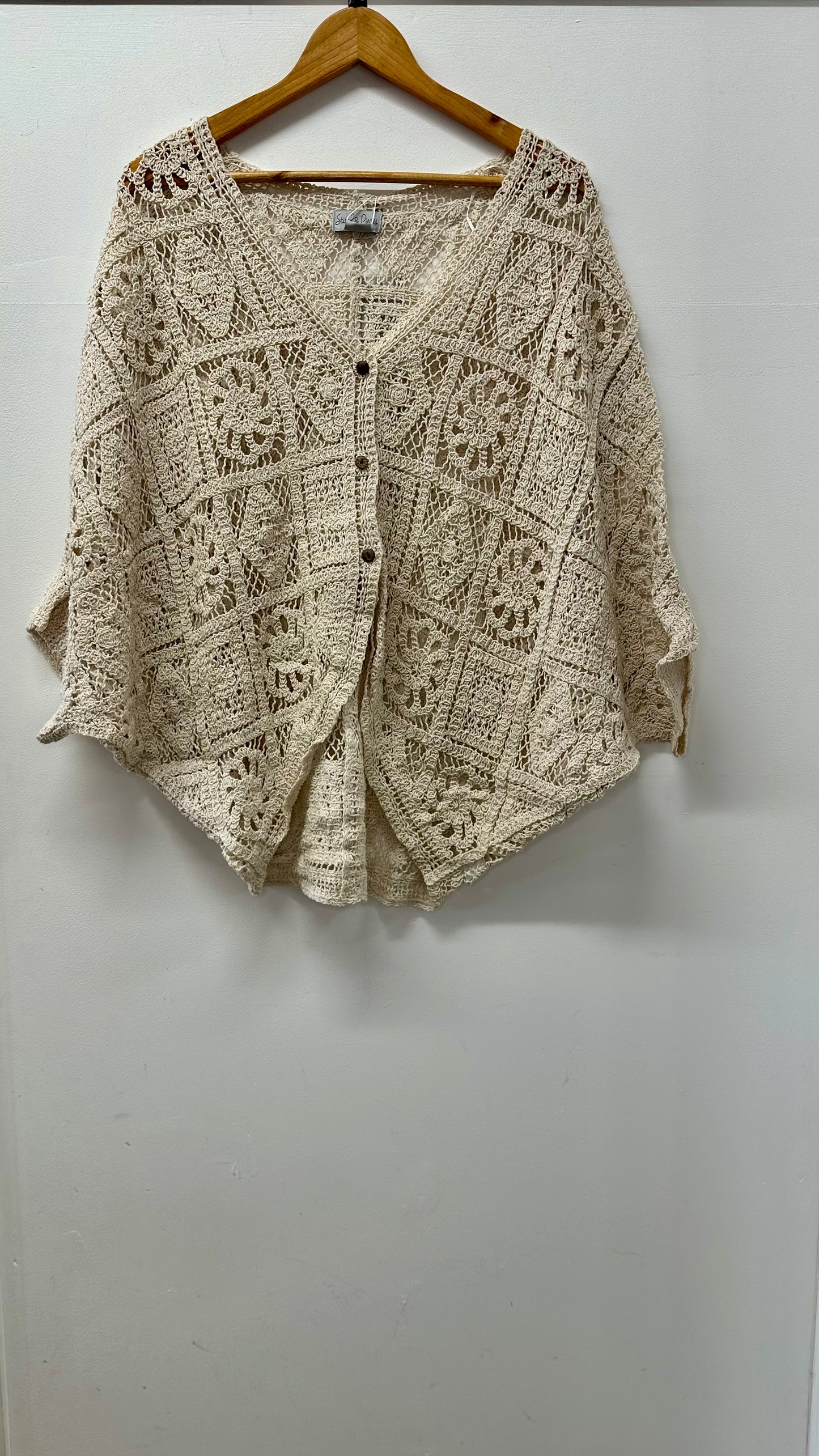 Crochet loose fitting cardigan