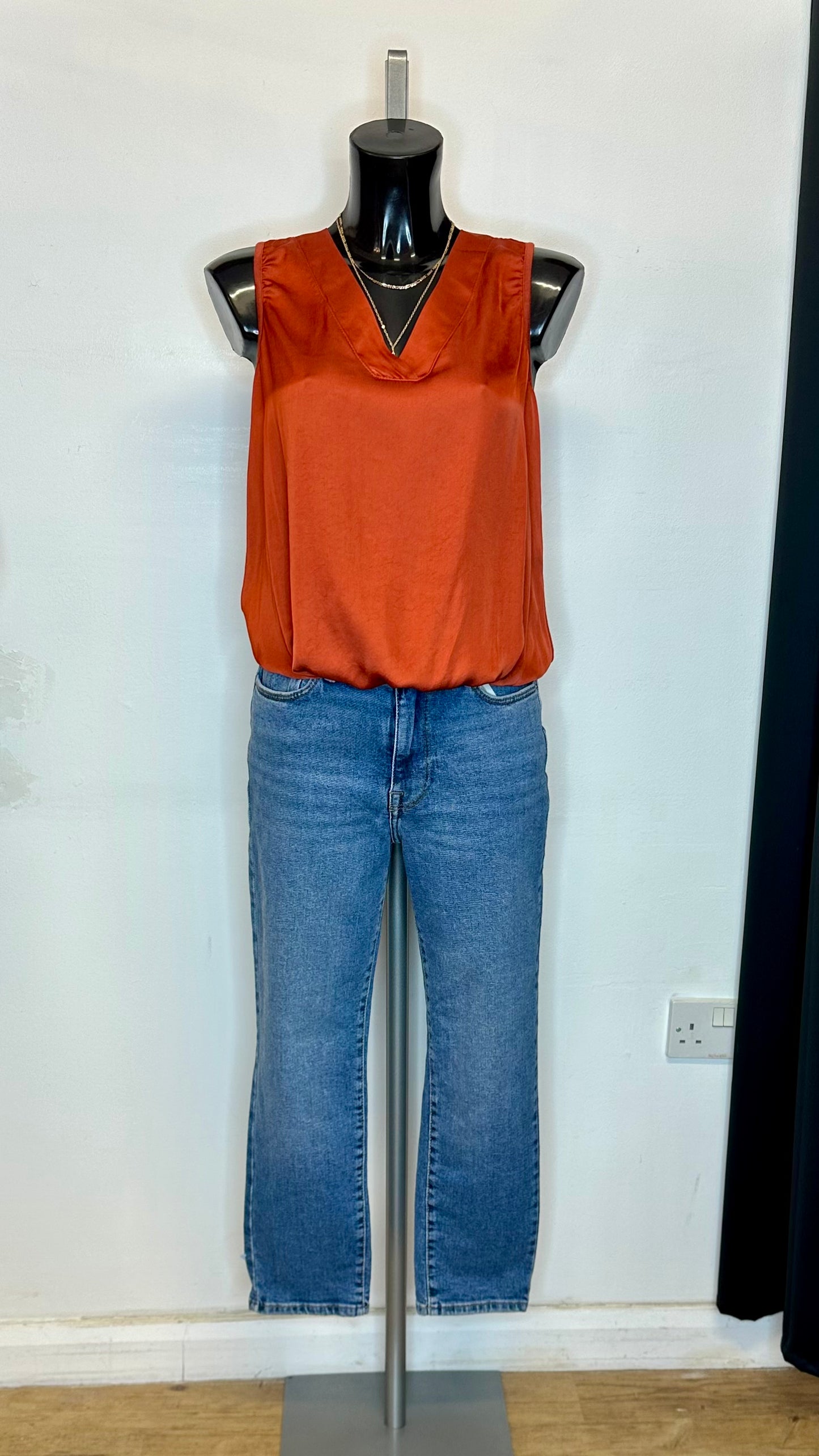 Satin Top - Rust Colour