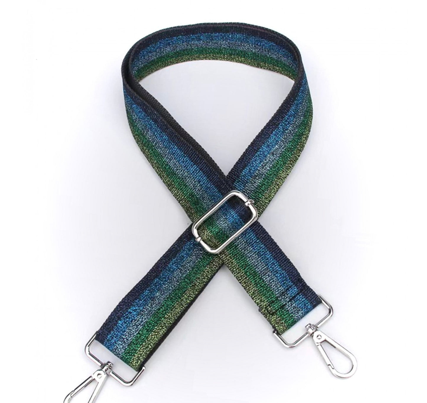 Multicolour glitter bag strap