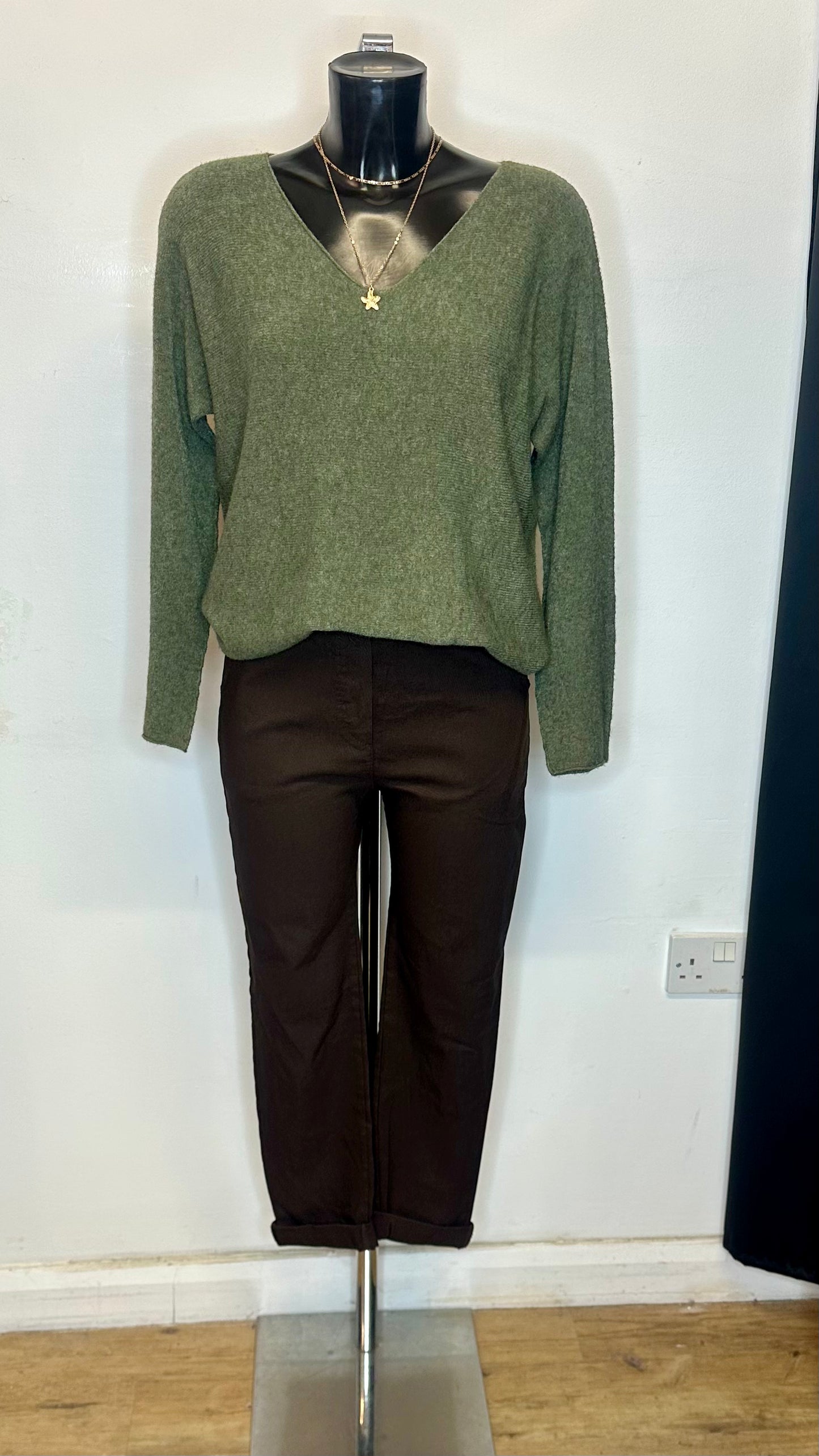 Chocolate Brown Stretch trousers