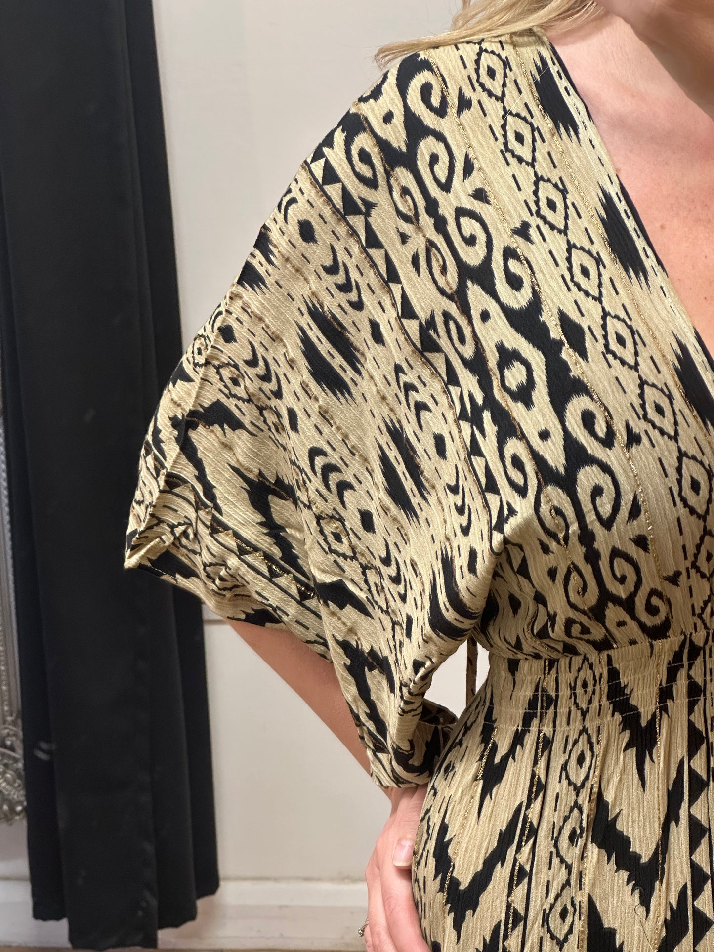 Metallic Aztec Maxi dress