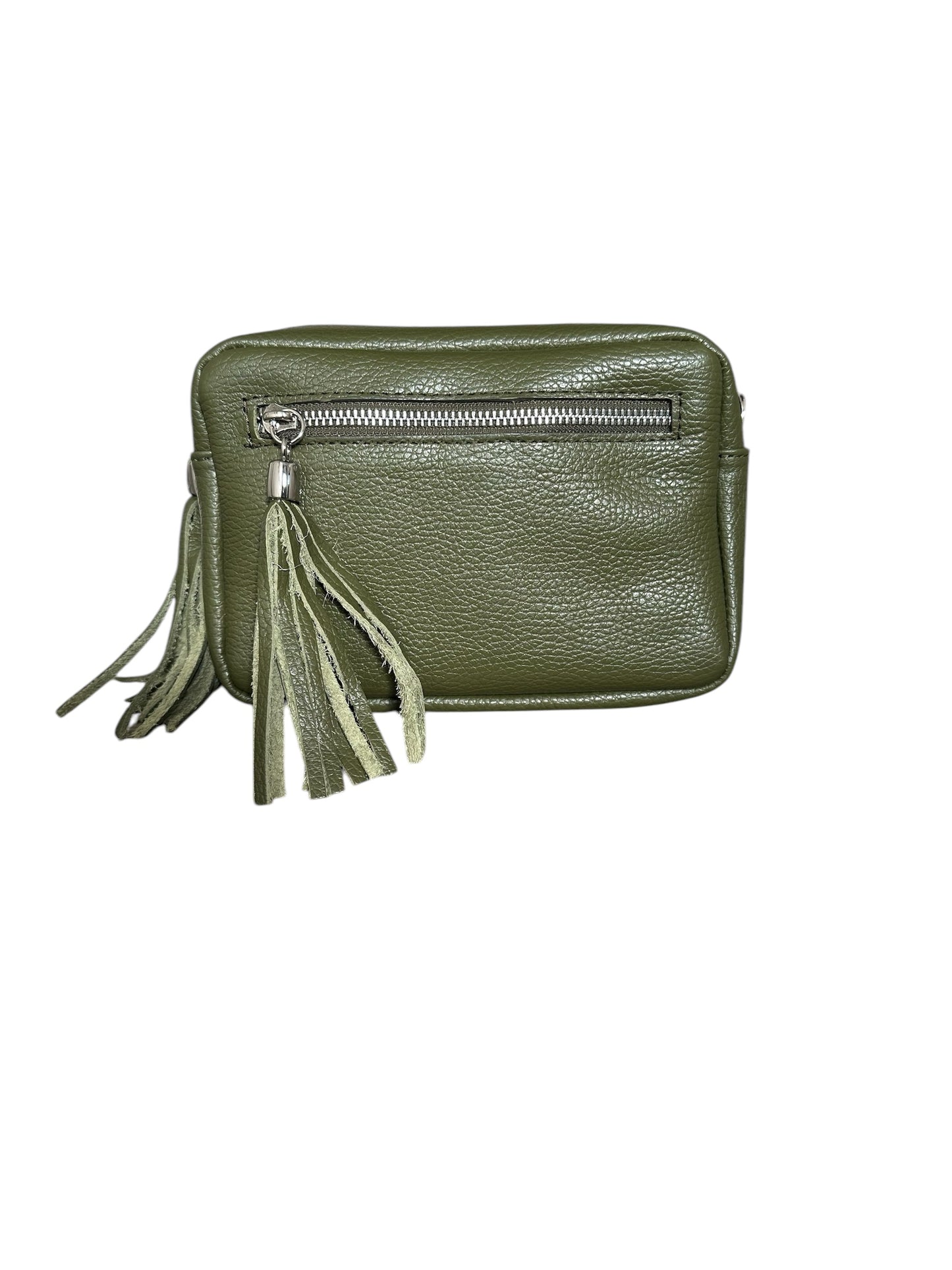 Khaki Camera Bag - Real leather