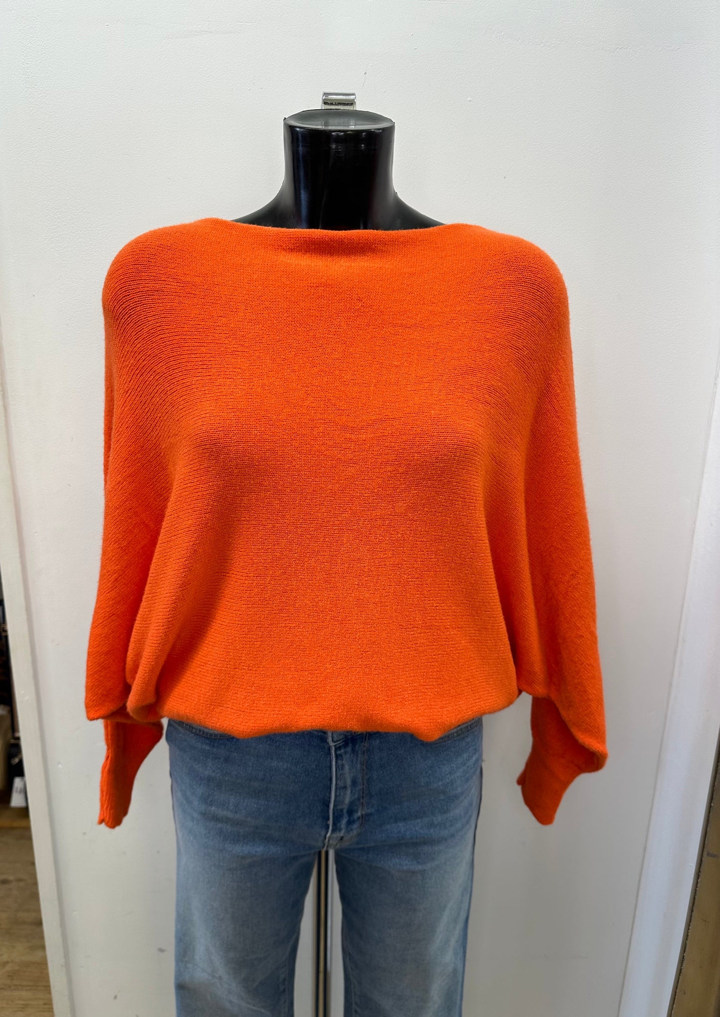 Orange batwing jumper