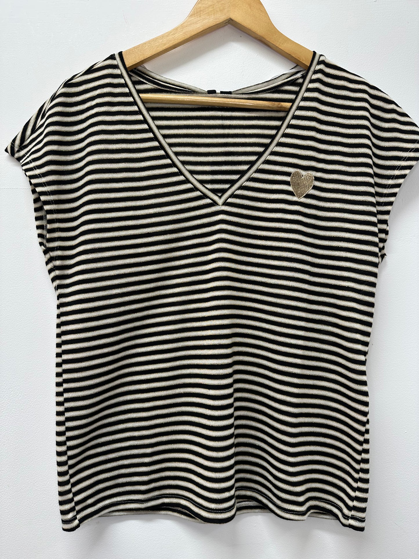 Glitter detail heart top