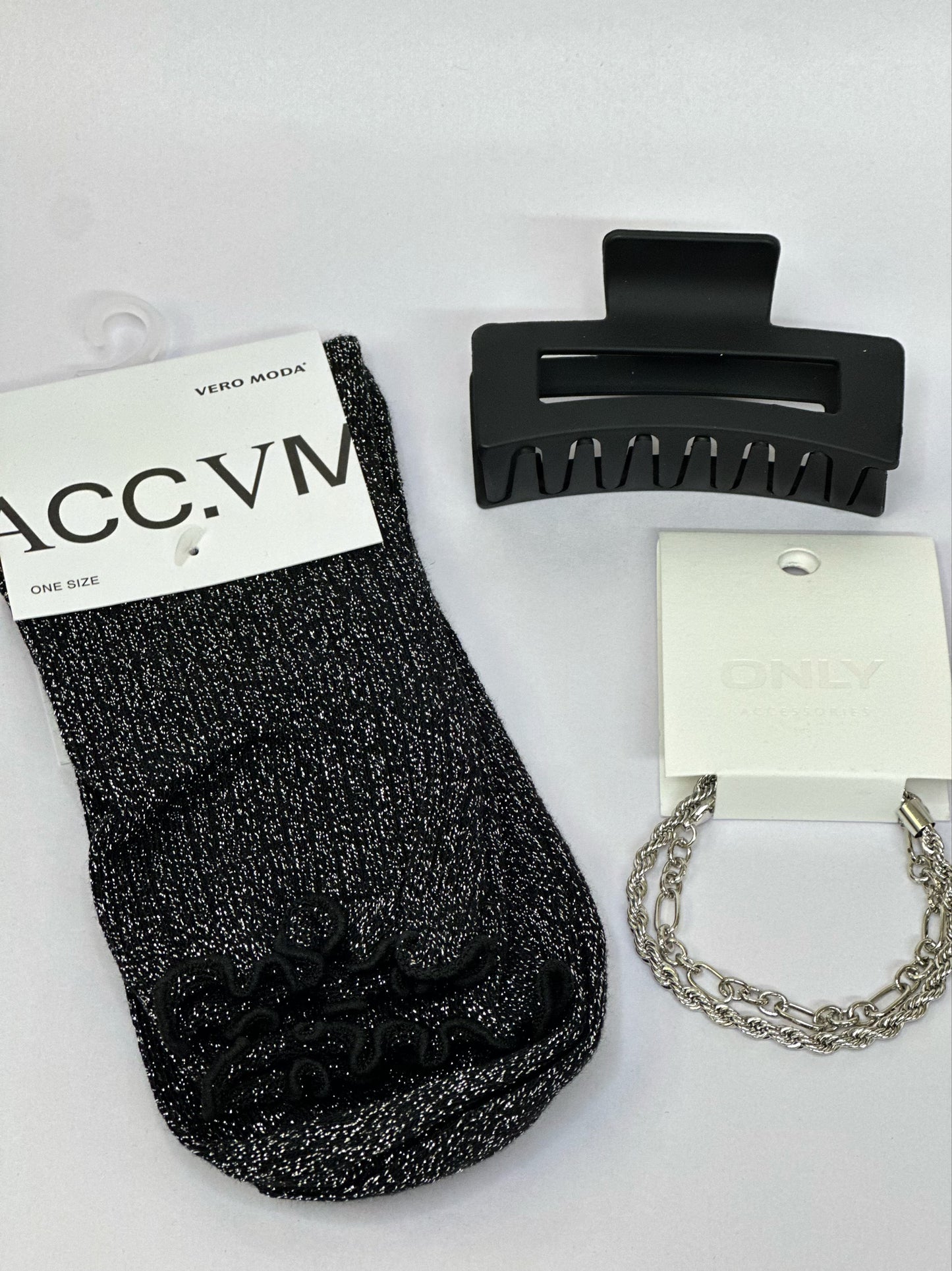 Black Glitter Socks Gift Set