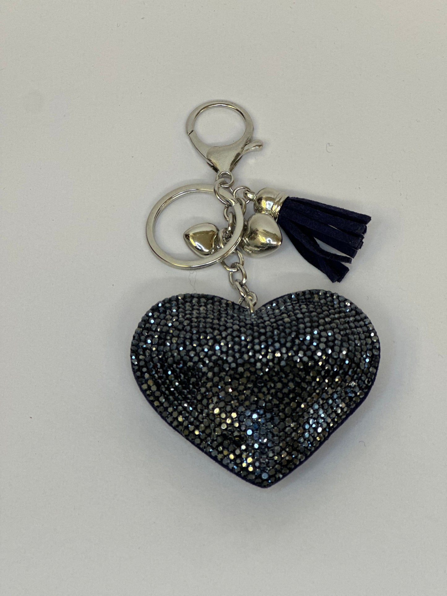 Navy Diamanté keyring