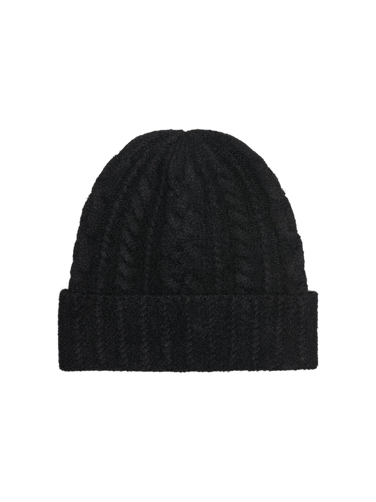 Knitted glitter lurex hat - Black colour