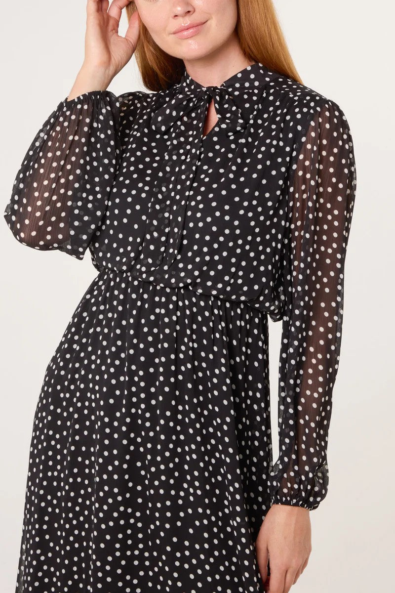 Polka Dot Midi Dress