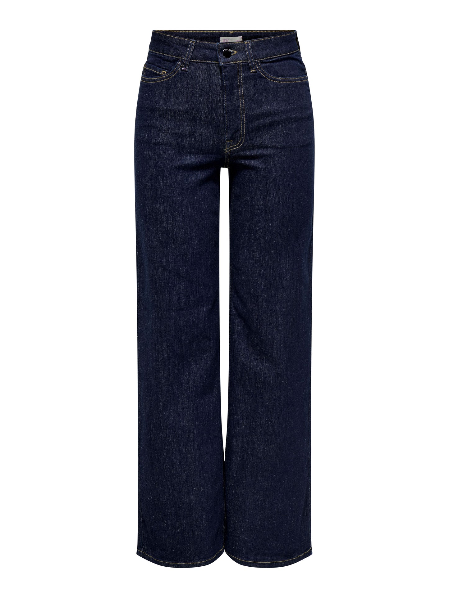 High Waisted Wide Leg Jeans - Dark Blue Denim