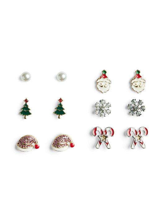 6 Pack Christmas Earring Set