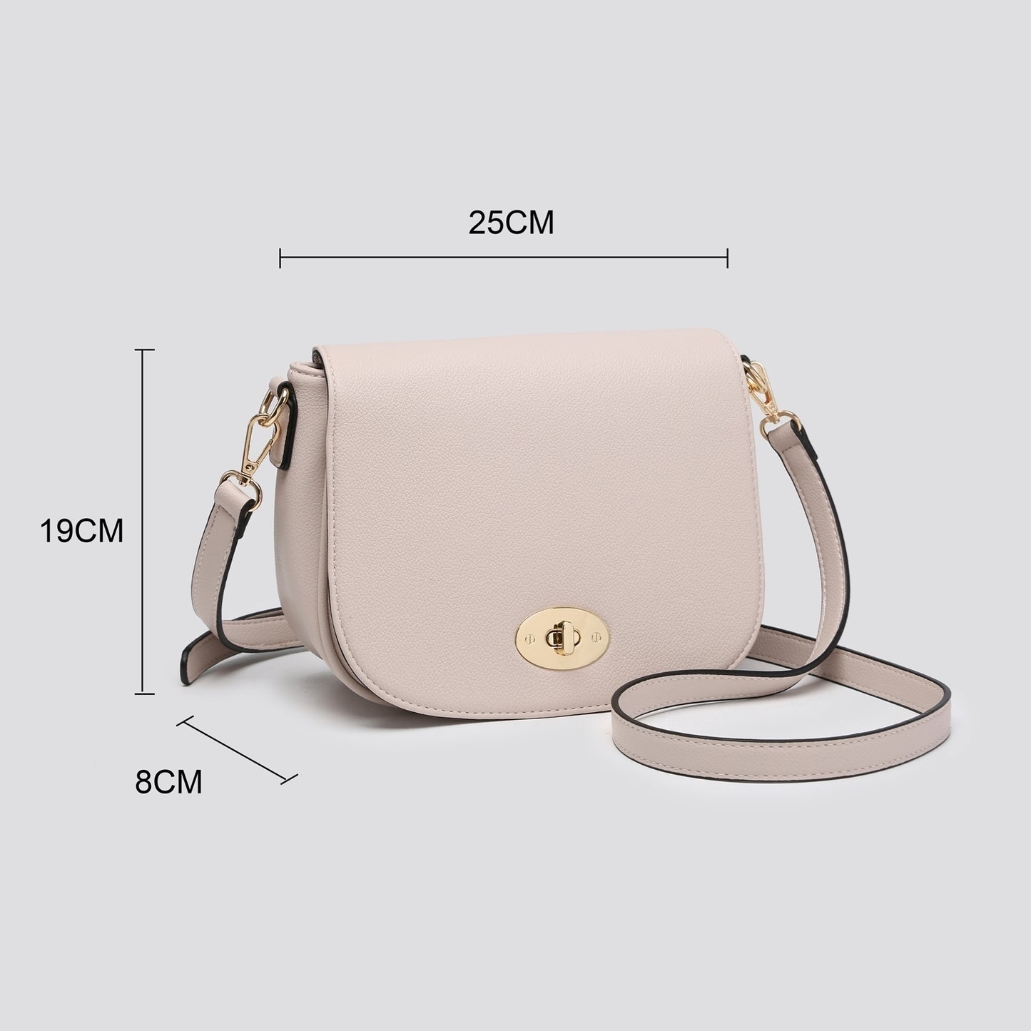 Twist Lock Bag - Cream Colour