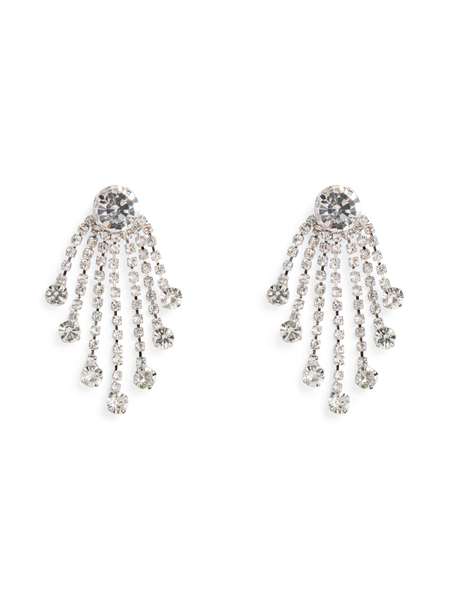 Diamante Layered Drop Earrings