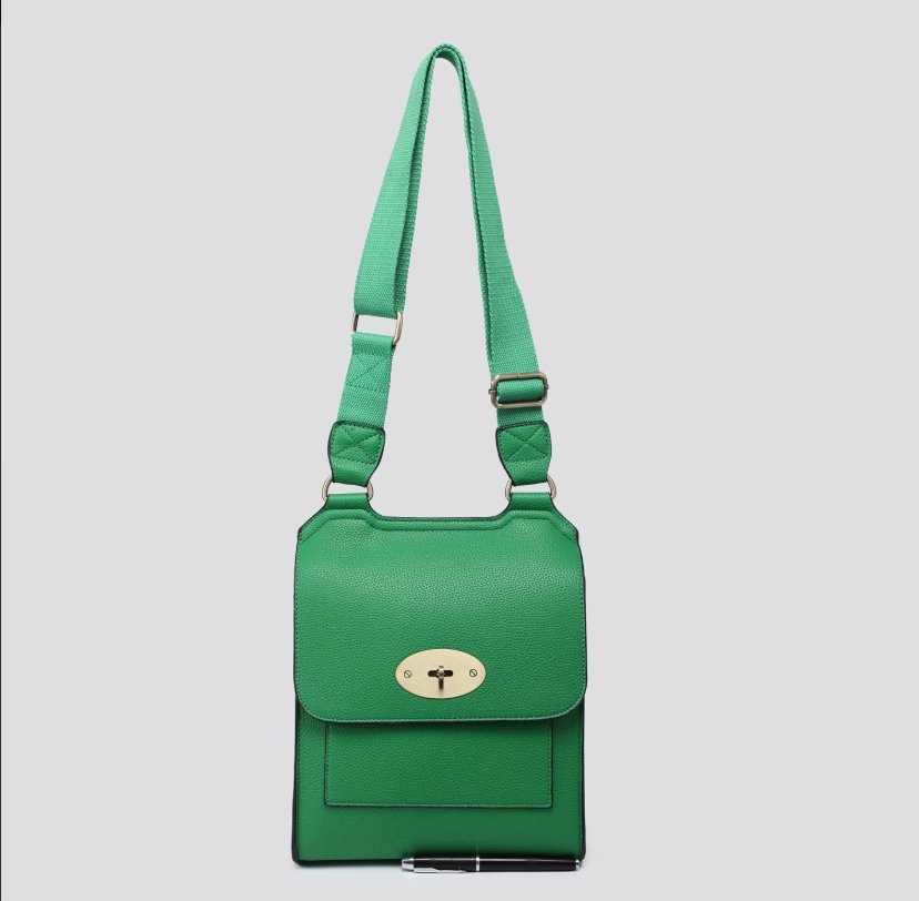 Green cross over shoulder bag