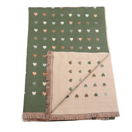 Khaki heart scarf