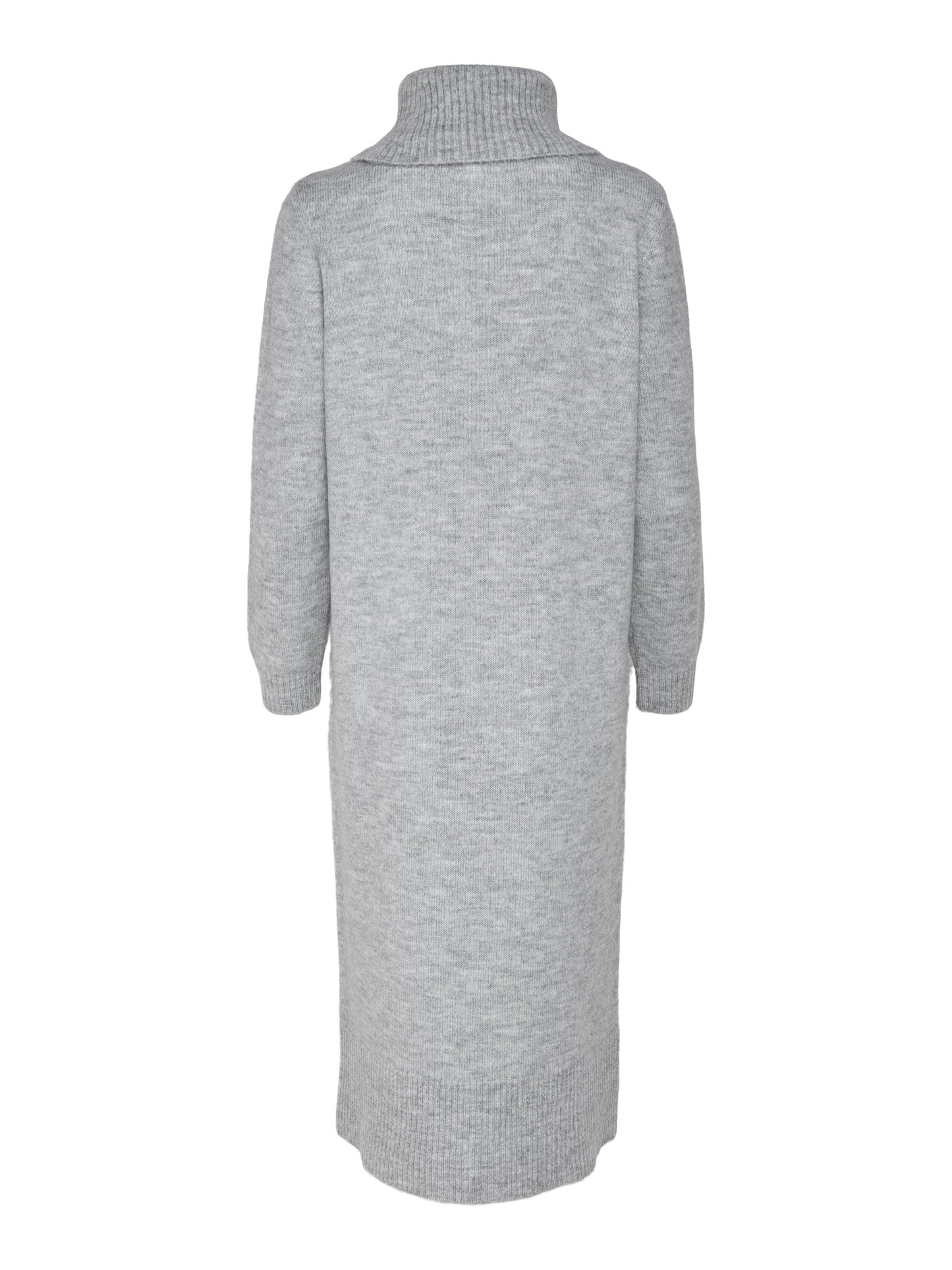 Roll neck long dress - Grey colour