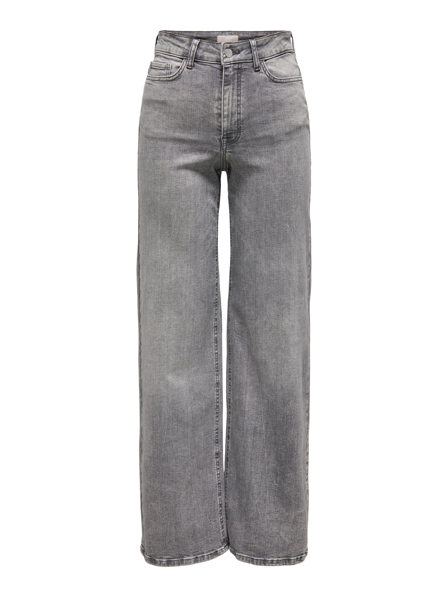 High Waisted Wide Leg Jeans - Grey Denim