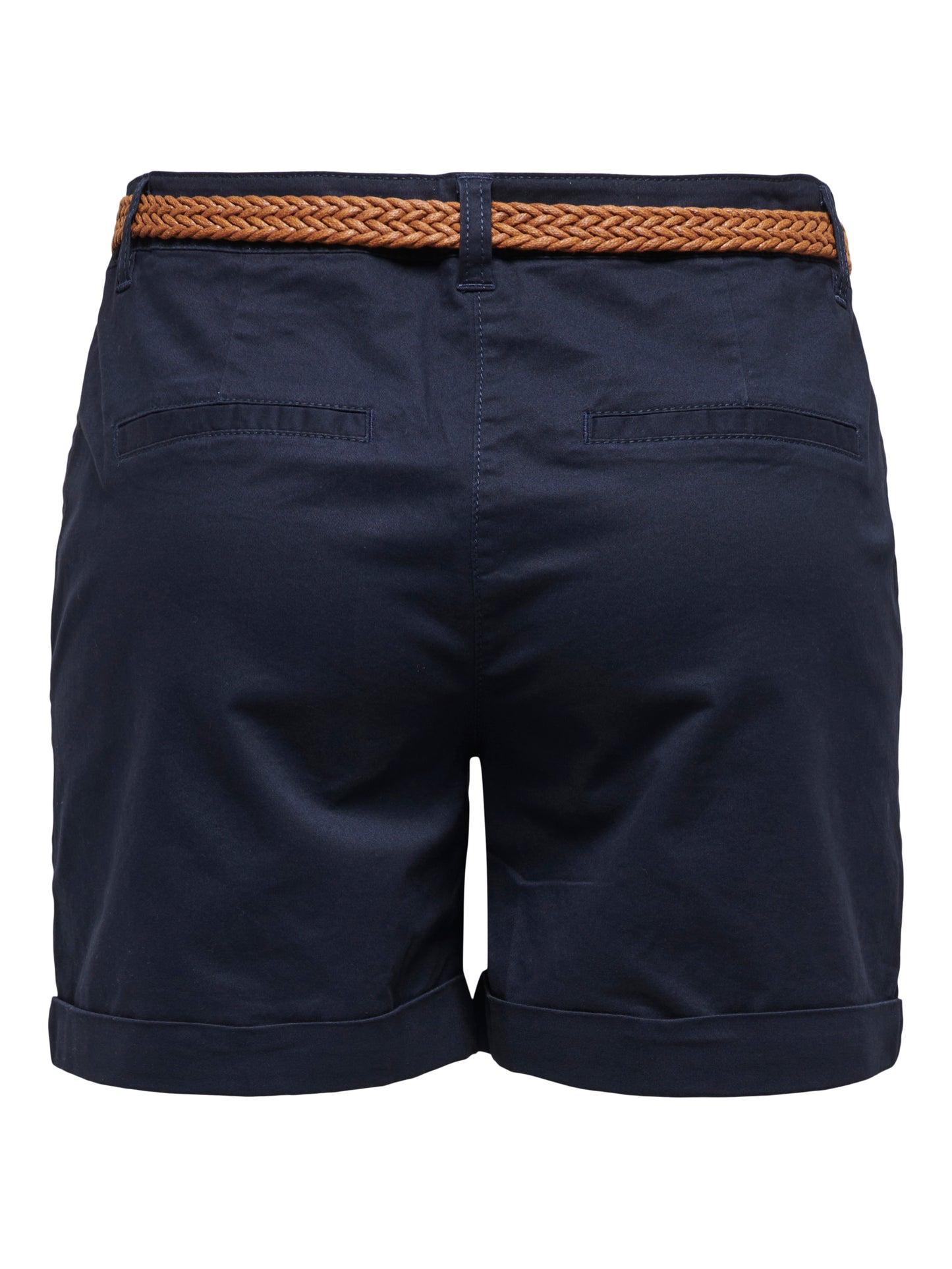 Navy Belted Shorts