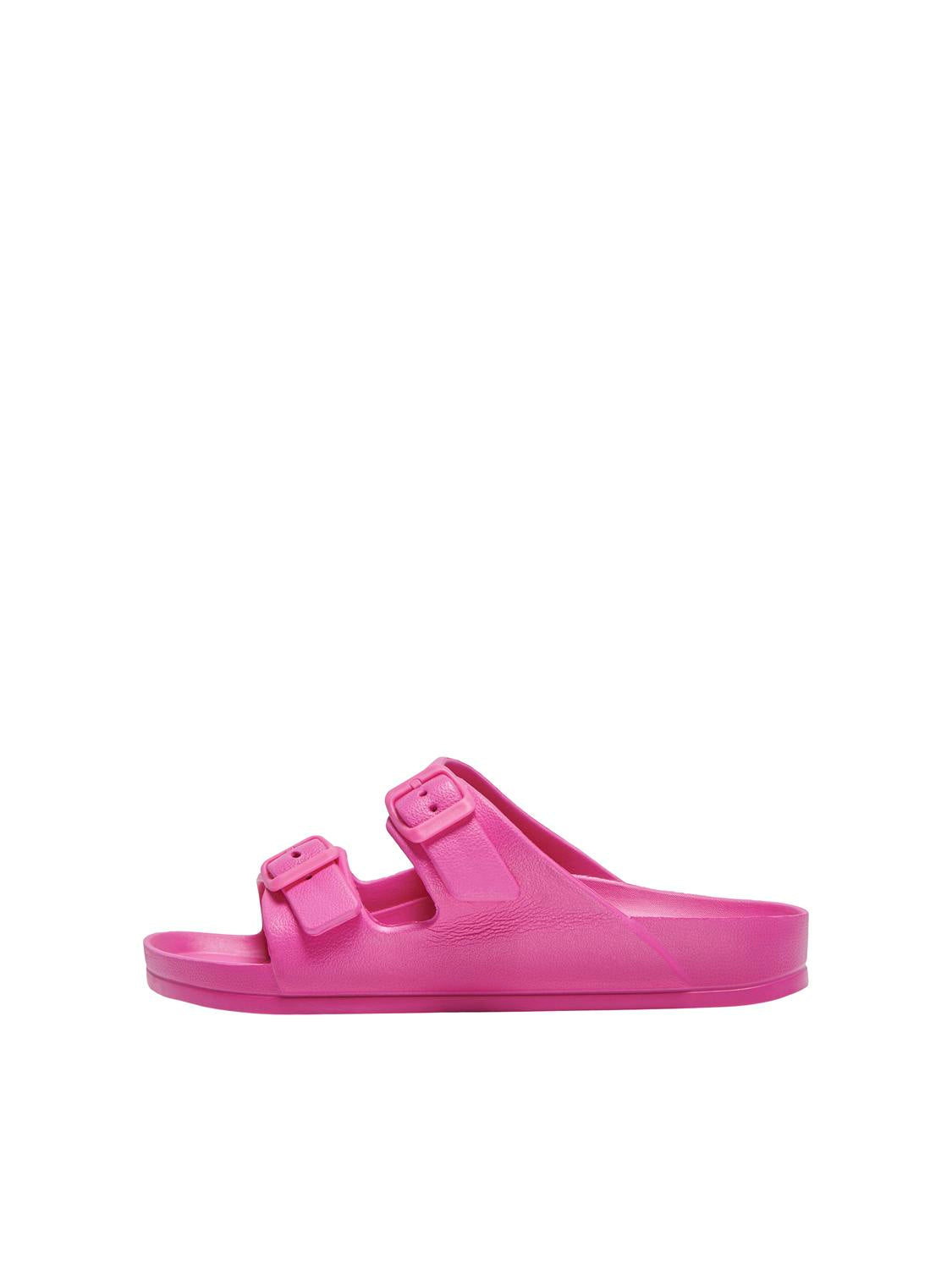 Pink double strap sandals