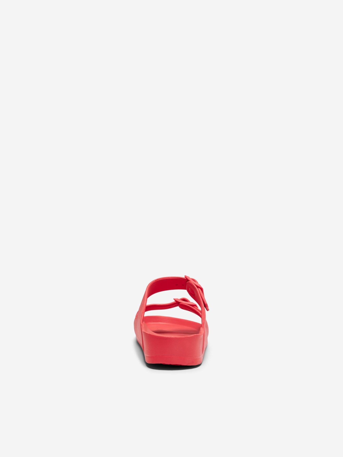 Red double strap sandals