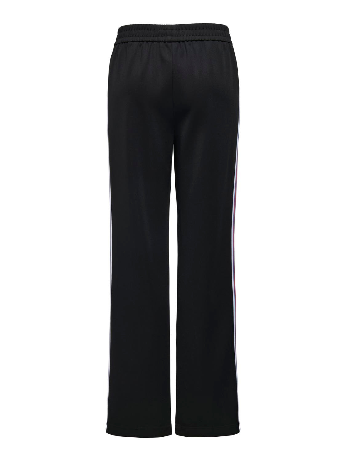Black side stripe casual trousers