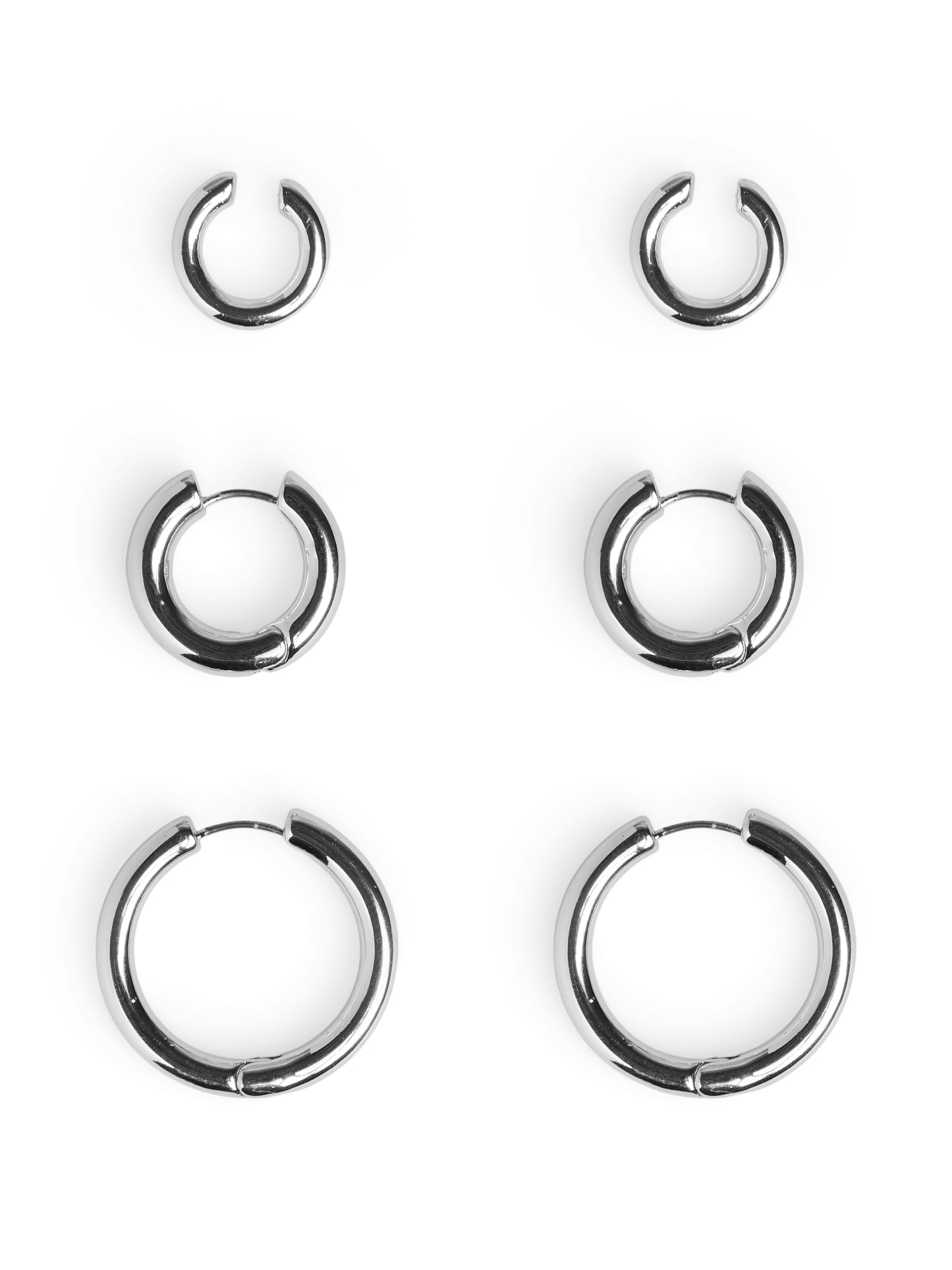 Silver Coloured 3 Pack Earring Set
