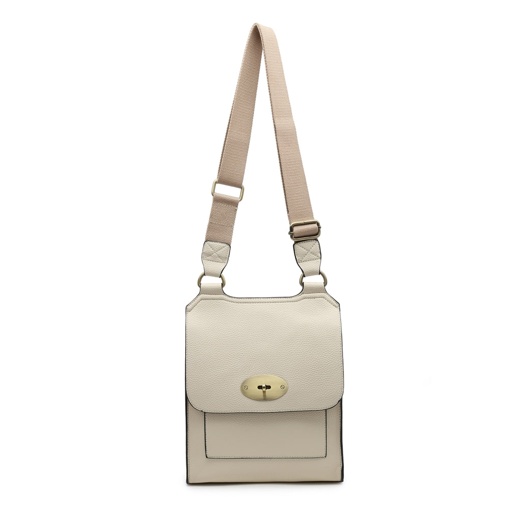 Cream cross over shoulder bag