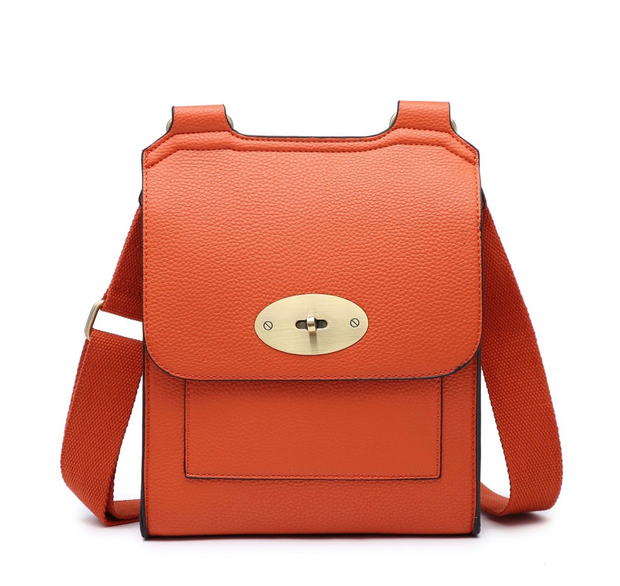 Orange cross over shoulder bag