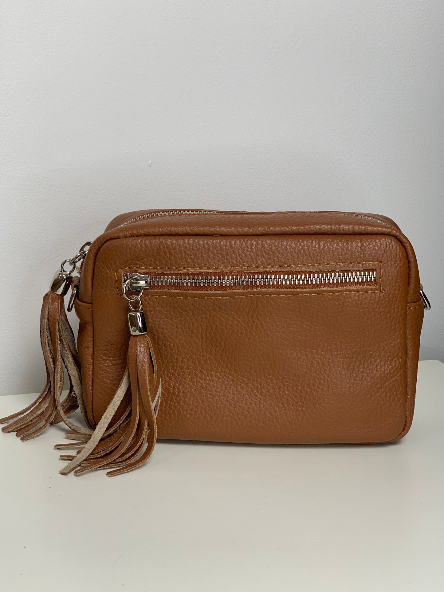 Brown Camera Bag - Real Leather