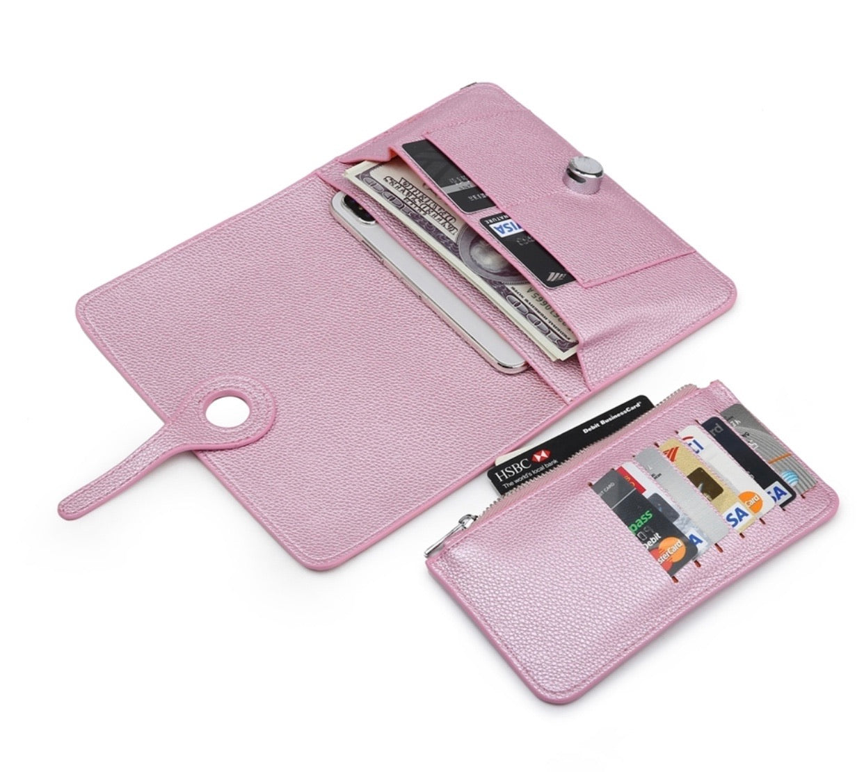 Purse with removable coin pouch - variety of colours