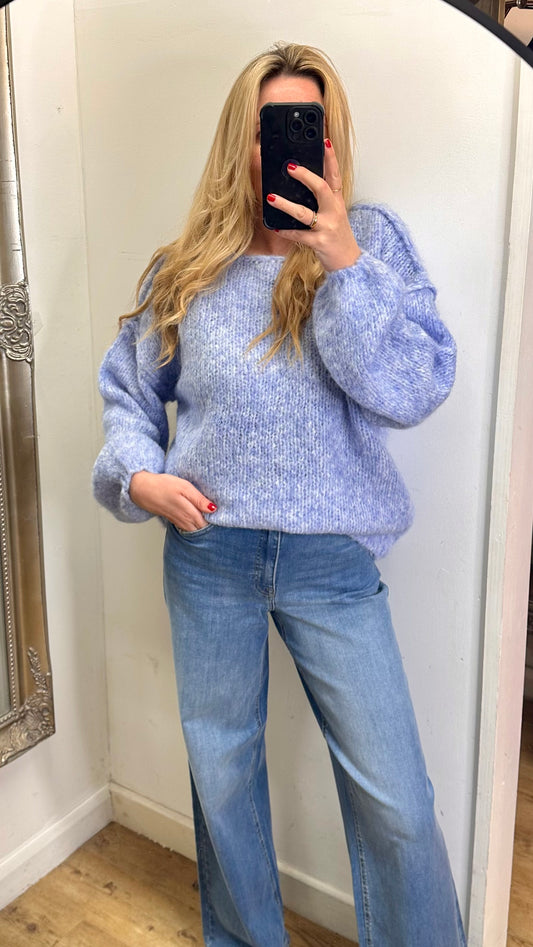 Pale Blue Soft Touch Knit