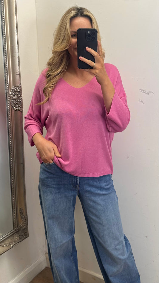 Pink Fine Knit Top