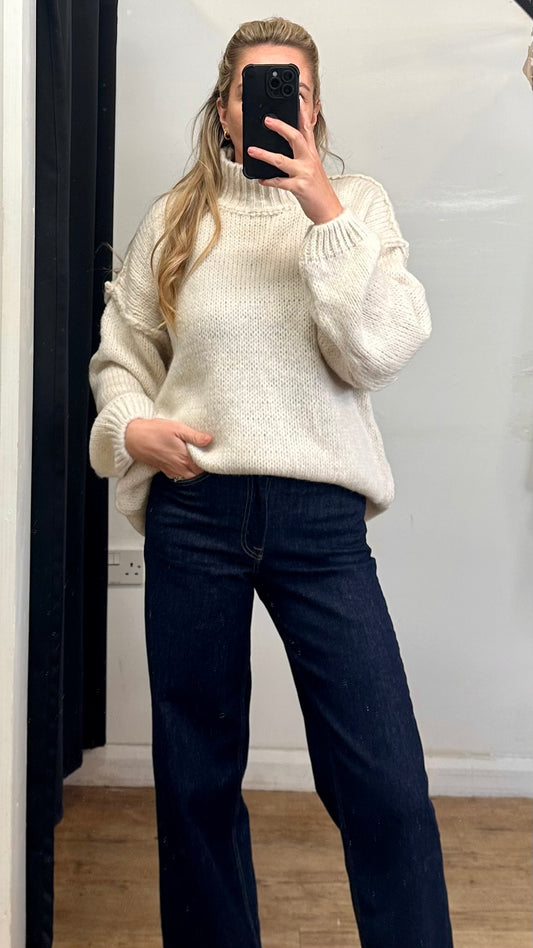 Cream chunky knit jumper